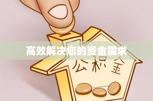 下城高效解决您的资金需求