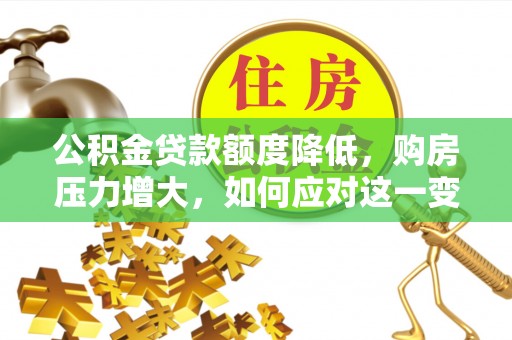 下城公积金贷款额度降低，购房压力增大，如何应对这一变化？