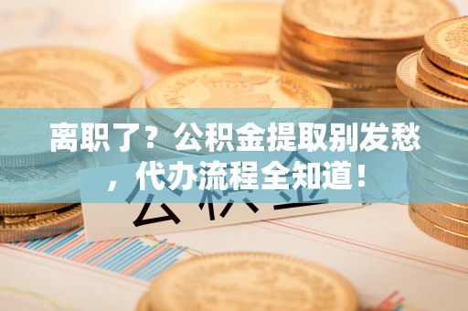 下城离职了？公积金提取别发愁，代办流程全知道！