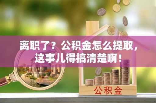 下城离职了？公积金怎么提取，这事儿得搞清楚啊！