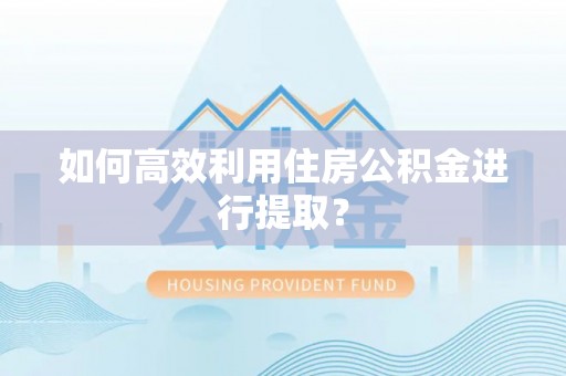 下城如何高效利用住房公积金进行提取？